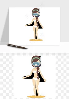 沙滩游泳度假休闲png免抠