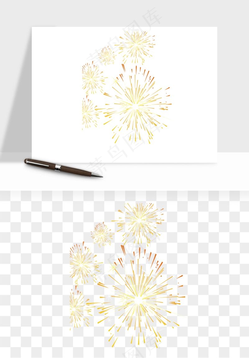 卡通烟花烟火礼花png免抠