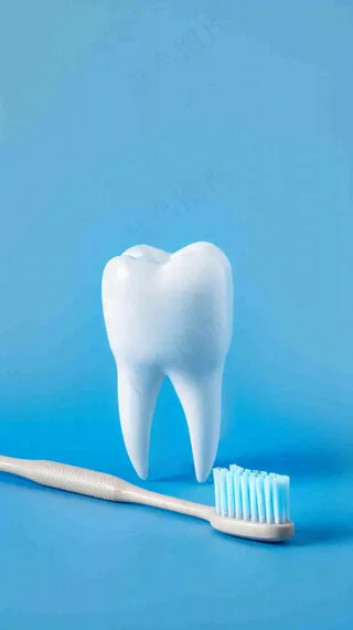 牙医牙科牙齿清洁美白插画背景