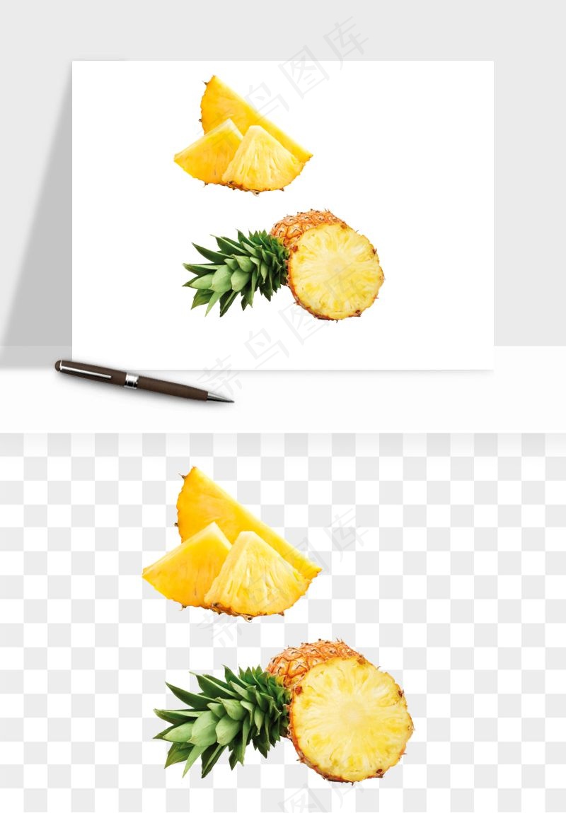 菠萝水果png免抠