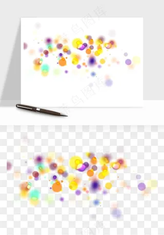 彩色光斑梦幻光点png免抠