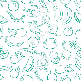 胡萝卜茄子等手绘蔬菜免抠图片素材