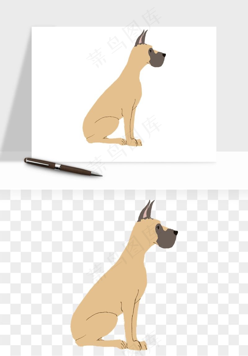 手绘狗狗宠物png免抠