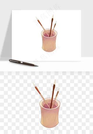 笔墨纸砚文房四宝png免抠