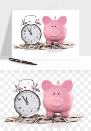 存钱罐理财金猪png免抠