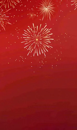 新年红色背景燃放烟花喜庆庆祝元旦背景