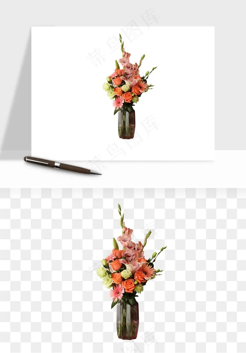 花瓶摆件花艺png免抠图