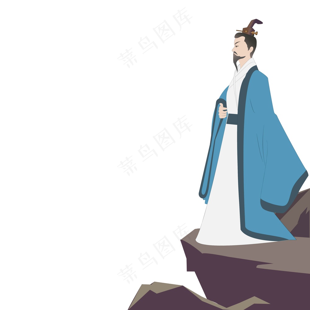 人物插画+屈原