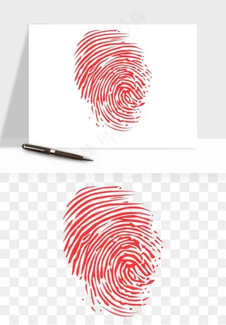 指纹手指纹路png免抠