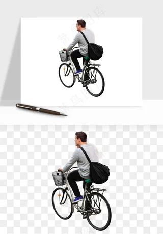 骑行人物自行车手png免抠