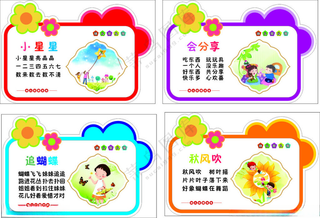 幼儿园儿歌班级展板异形牌