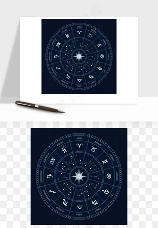 星座手绘矢量png免抠