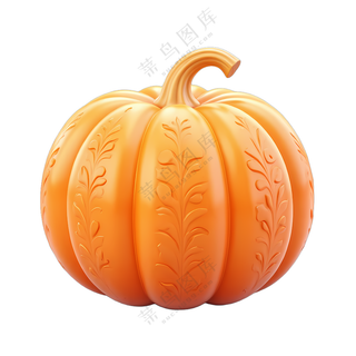 橙色南瓜装饰