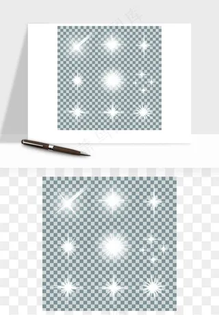 白光点光星光光效矢量png免抠