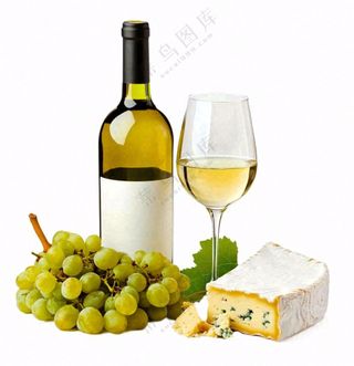 葡萄酒杯奶酪水果葡萄摄影图免抠