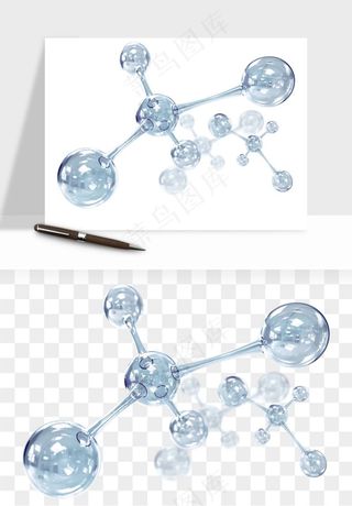 细胞水分子DNA精华成分png免抠