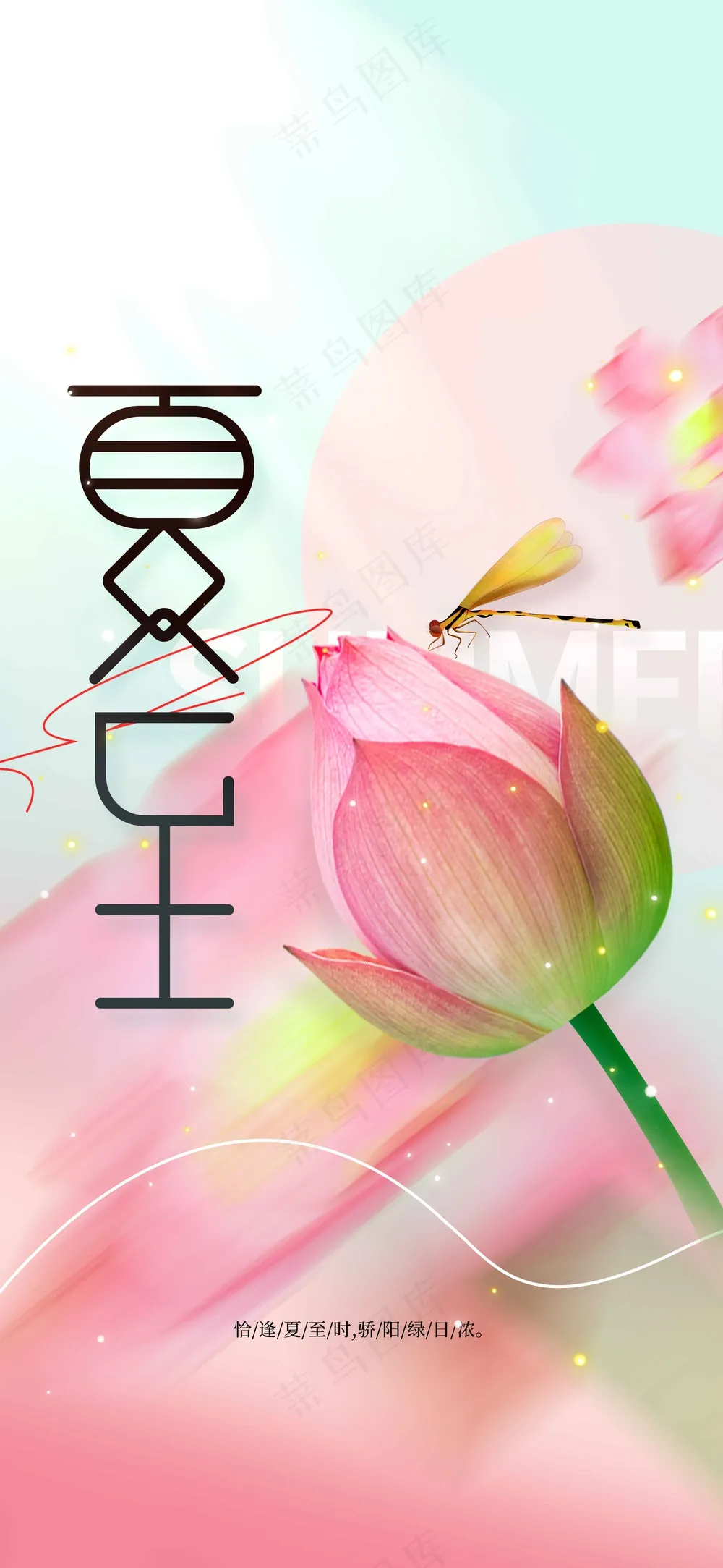 夏至节气传统活动海报