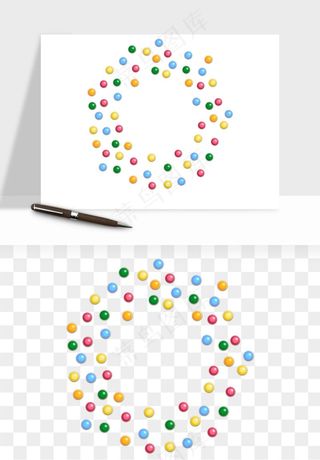 糖果糖豆彩虹糖png免抠