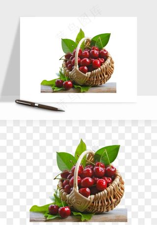 樱桃车厘子水果png免抠