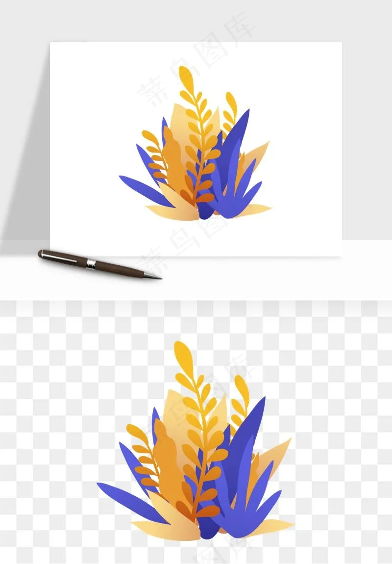 植物花卉边框装饰png免抠