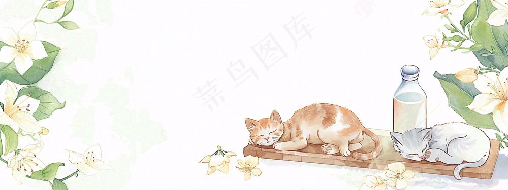 秋天插画风景处暑背景