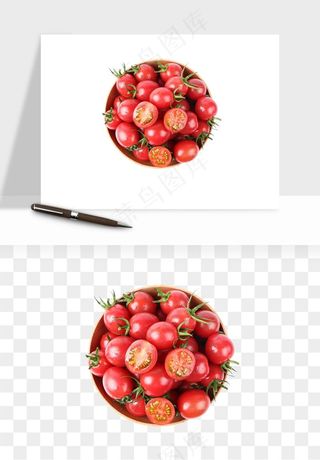 西红柿番茄圣女果png免抠