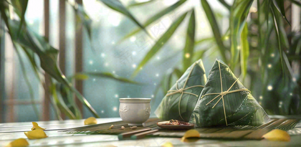 端午节粽子场景背景