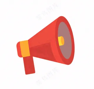 卡通小喇叭插画免抠