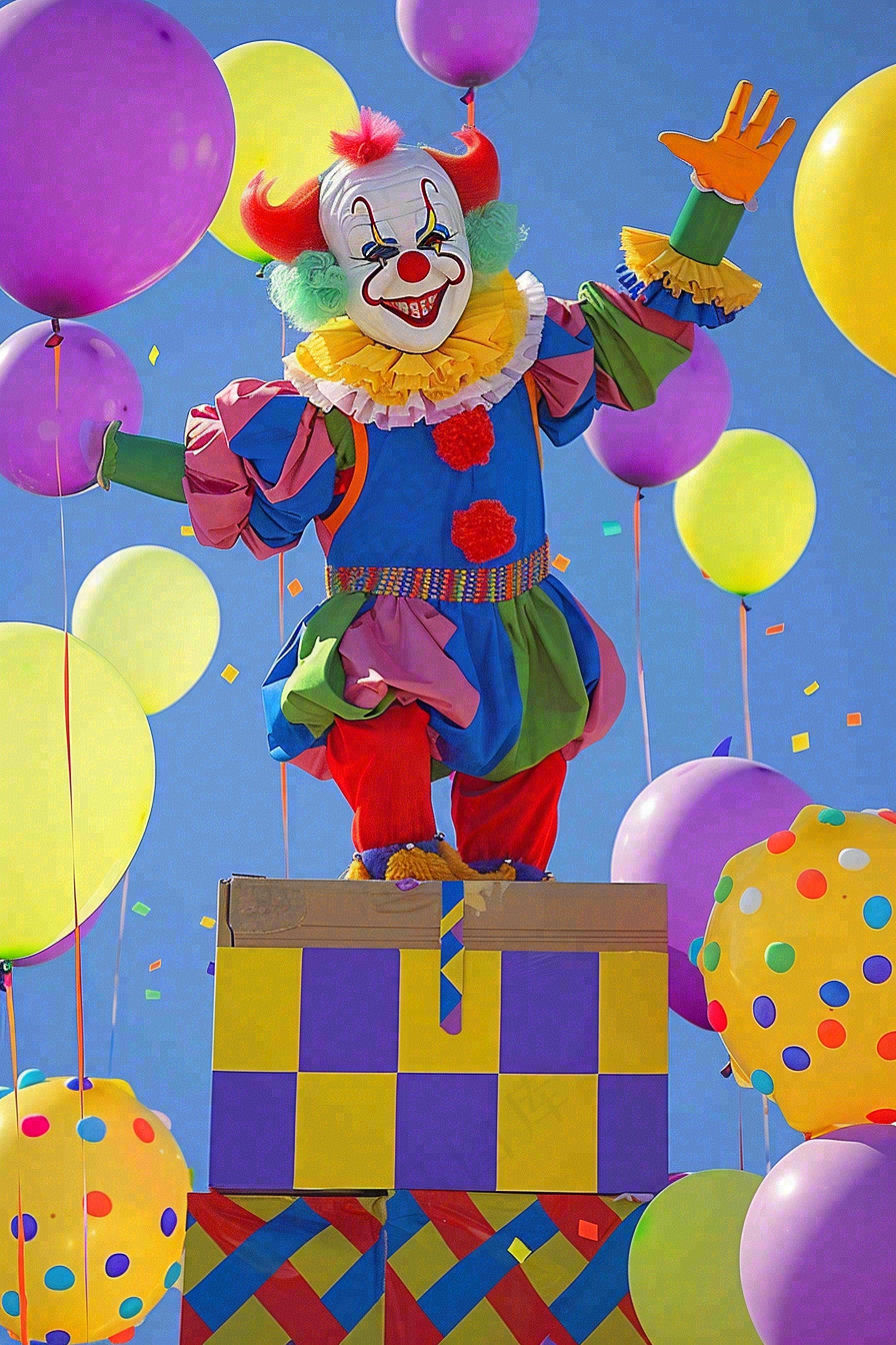 马戏团小丑表演游乐园愚人节摄影图