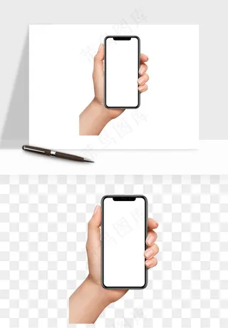 手拿手机素材png免抠