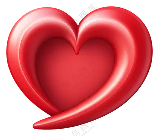 红色爱心元素