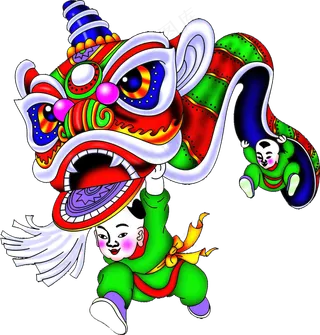 png免抠春节年画人物