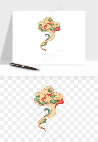 国潮敦煌云纹祥云云彩png免抠