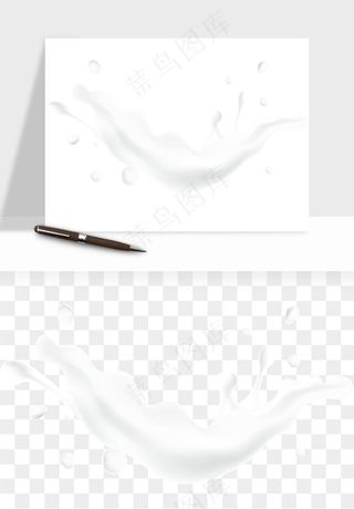 飞溅的牛奶牛奶杯元素png免抠