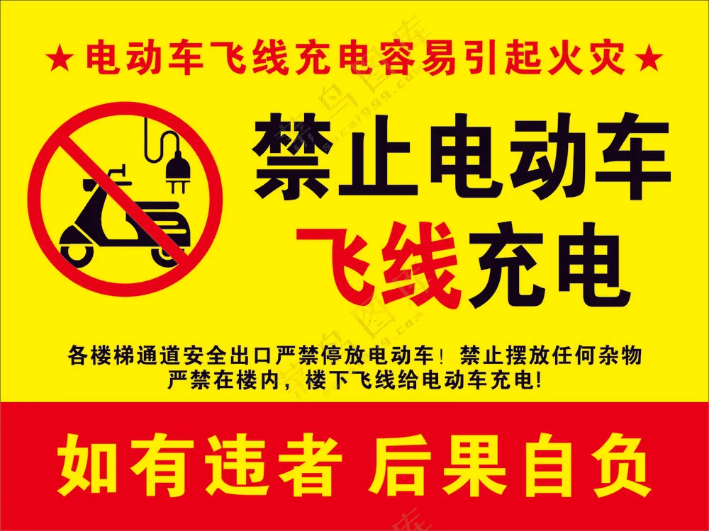 禁止电动车飞线充电