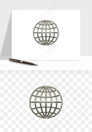 立体潮流金属质感小装饰png免抠