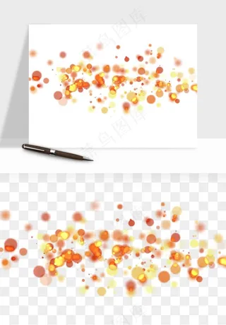 彩色光斑梦幻光点png免抠