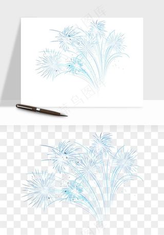 卡通烟花烟火礼花png免抠