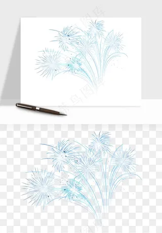 卡通烟花烟火礼花png免抠