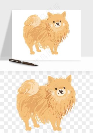 手绘狗狗宠物png免抠