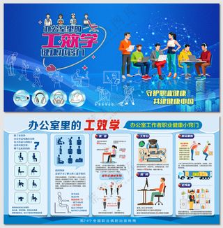办公室职业健康工效学窍门展板