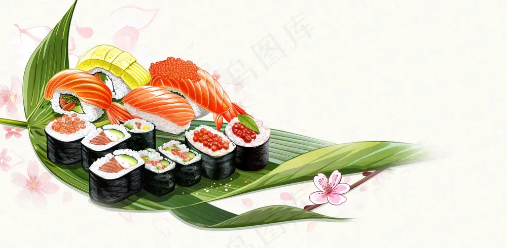 日韩料理美食摄影图背景