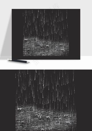 雨水雨滴水珠下雨元素png免抠