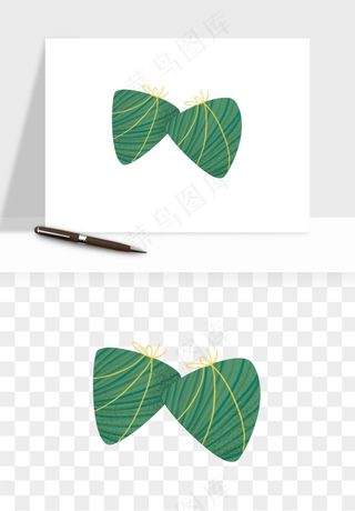 国潮粽子手绘肉粽png免抠