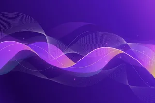 紫色波浪曲线素材