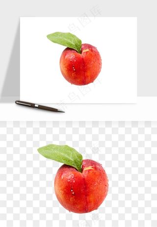桃子油桃黄桃水果png免抠