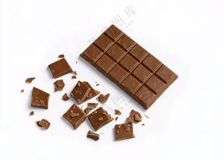 黑巧巧克力美味美食摄影图