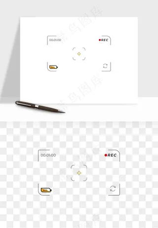 相机取景框屏幕边框png免抠