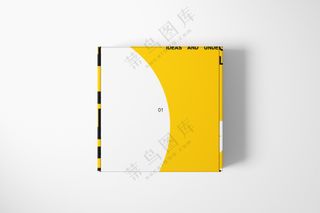 产品包装盒子飞机盒快递纸盒样机PS模板-09