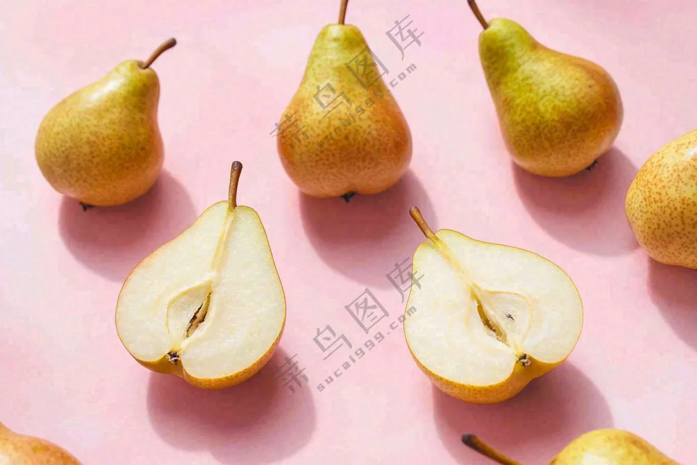 新鲜水果梨子摄影图